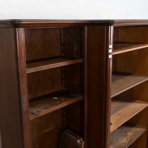 Estantería Biblioteca de Madera Oscura con Sector Lateral Incompleto - imagen 2