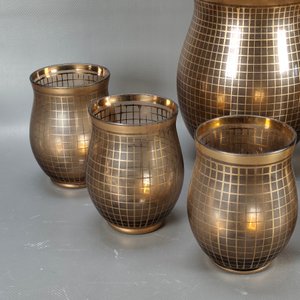 Juego de Jarra y 6 Vasos de Vidrio con Diseño Dorado - imagen 4