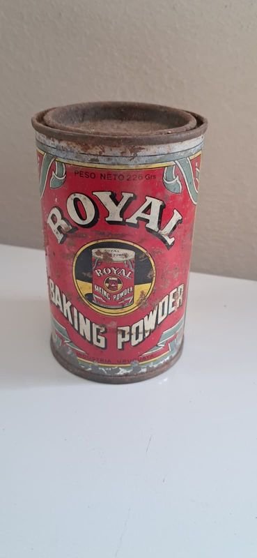Dos Latas de Polvo para Hornear Royal Antiguas