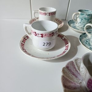 Juego de Tazas y Platillos de Café de Porcelana - Varias Procedencias - imagen 4