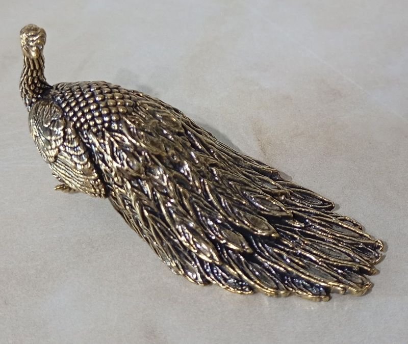Figura de Faisán en Bronce - Miniatura Artística - imagen 3