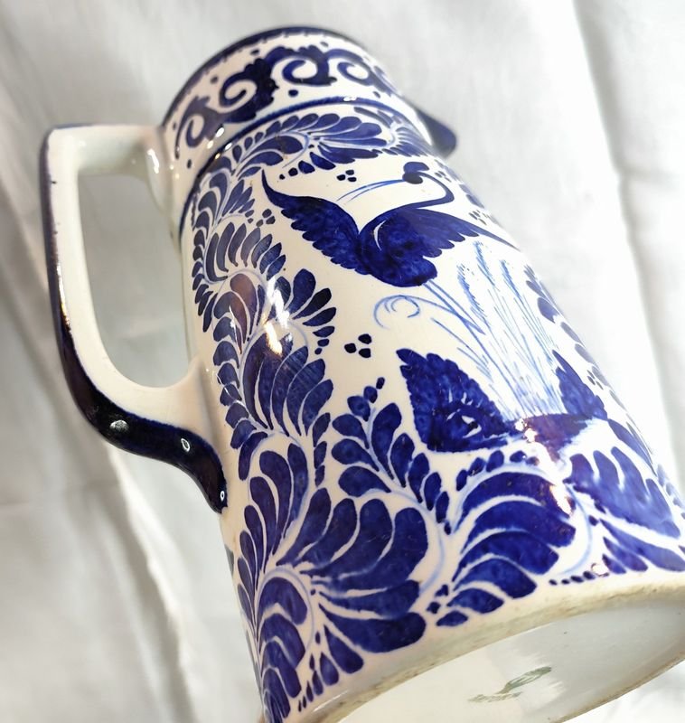 Taza en mayólica mexicana, jarra de 22 cms sellada ánfora y ánfora Perugia - imagen 4