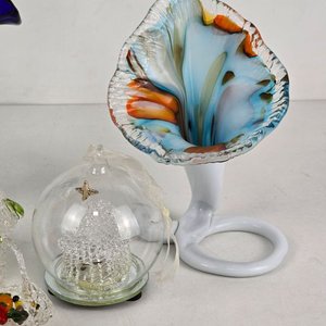 Adornos Decorativos de Vidrio y Cristal: Flores, Árboles Navideños y Figuras - imagen 3