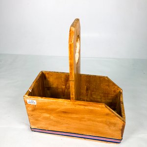 Matera de Madera Rústica con Asa y Tira Decorativa - imagen 2