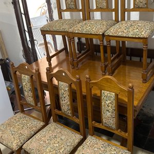 Lote anterior: Juego de Comedor: Mesa de Madera con 6 Sillas Tapizadas