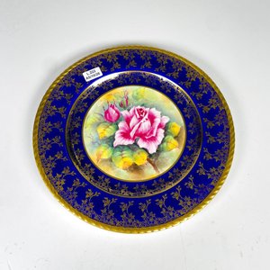 Plato de porcelana inglesa, floral diámetro 27 cm - imagen 1