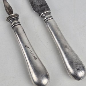 Juego de Cubiertos Christofle: Tenedor y Cuchillo de Plata - imagen 5