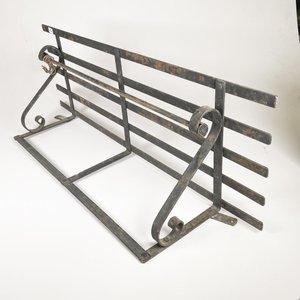 Ganchera Antigua de Hierro Forjado con Volutas - 81 cm - imagen 1