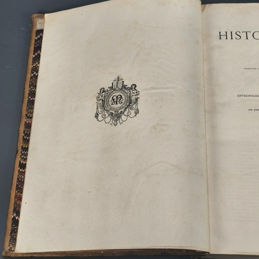 Libro antiguo de historia natural con encuadernación en cuero - imagen 14