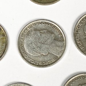 Lote de 14 Monedas Uruguayas de Plata "Chanchitas" - imagen 3