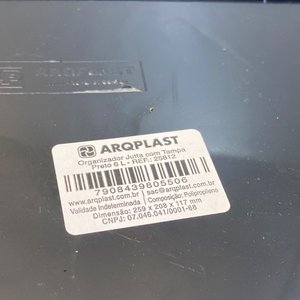 Caja Organizadora Plástica Negra Arqplast con Diseño Calado - imagen 5