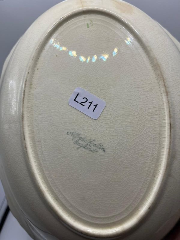 Fuente de porcelana vintage firmada para decoración - imagen 3