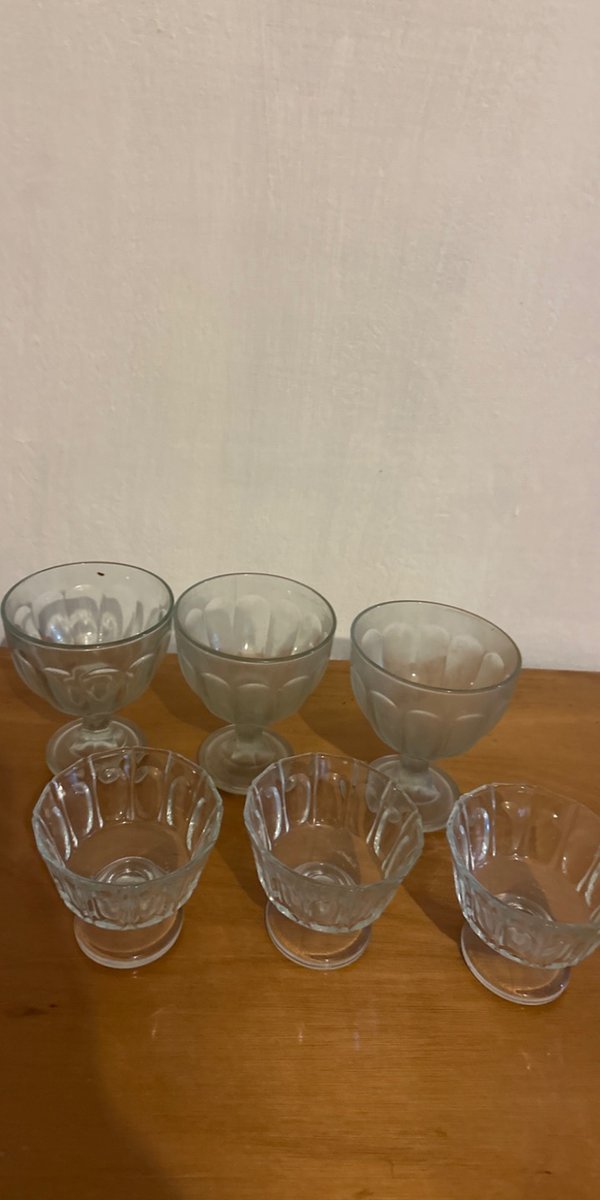 Set de 6 Copas de Postre de Vidrio