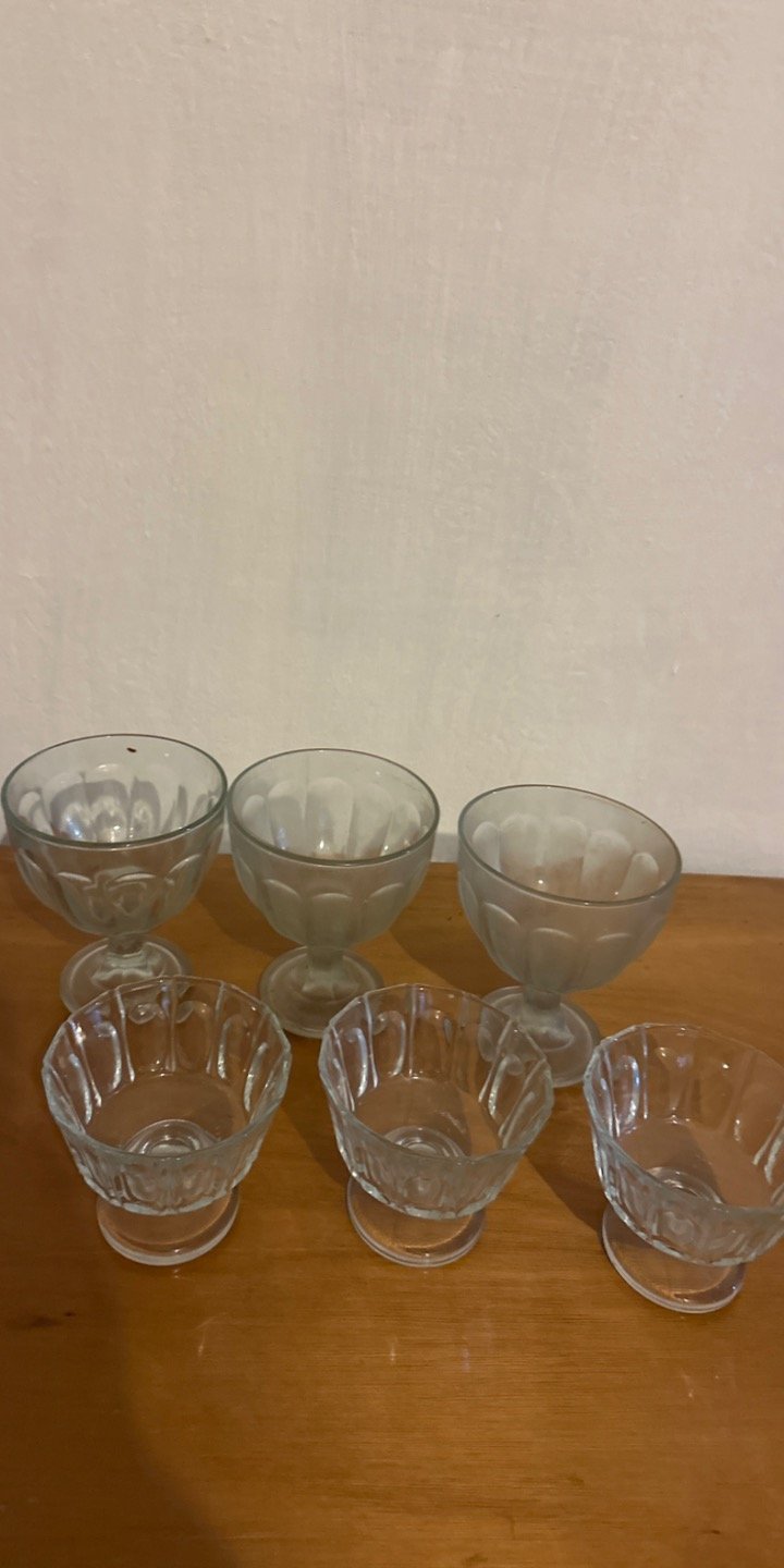 Set de 6 Copas de Postre de Vidrio