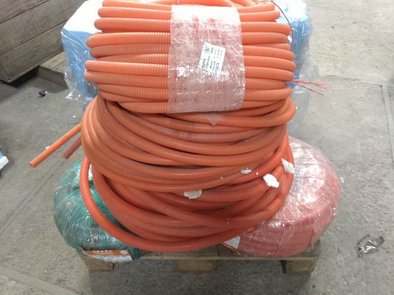 5 Rollos de Caños Corrugados Naranja para Construcción