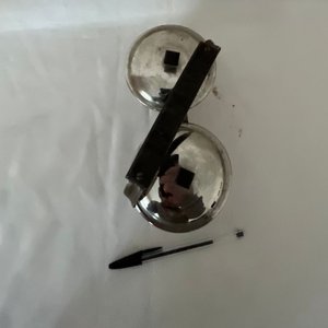 Azucarero y Yerbero Doble de Acero Inoxidable con Asa Negra - imagen 4