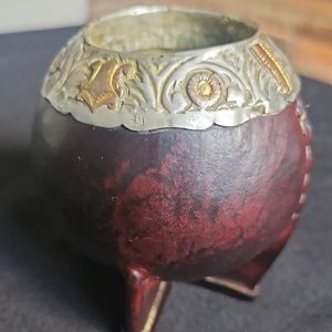 Mate de Calabaza con Detalles en Plata y Oro, Sellado Martinez Hermano - imagen 4