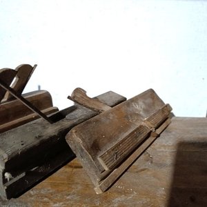 Lote de Cepillos de Carpintero Antiguos de Madera - imagen 4