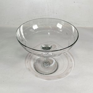 Centro de Mesa de Cristal Hialino con Grabados - imagen 2