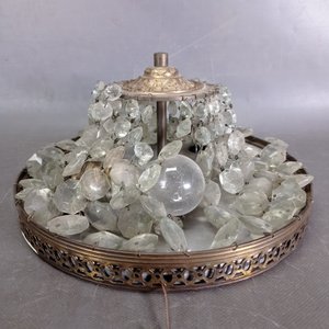 Lote siguiente: Plafón de Bronce y Cristales para Dos Luces