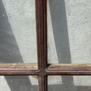 Ventana Antigua de Madera con Vidrios Repartidos - imagen 6