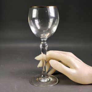 Seis Copas de Cristal con Borde Dorado - 18cm de Altura - imagen 7