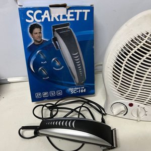 Lote de 2 Planchas, 2 Caloventiladores y Cortapelo Scarlett - imagen 2