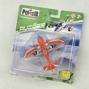 Avión Miniatura Polistil "Air Cutter" Naranja y Celeste - imagen 2