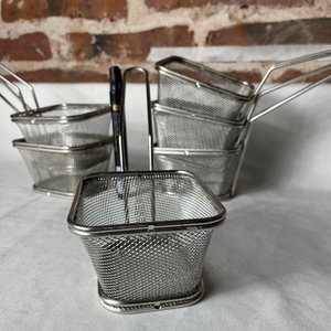 Set de 6 Canastos Metálicos para Freír o Presentación - imagen 5