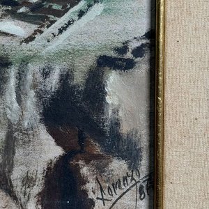 Óleo "Mar Muerto" de Alberto Lorenzo, 1987 - imagen 4