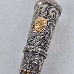 Cuchillo Criollo J.M. Mailhos con Mango de Platería Criolla y Vaina - imagen 7