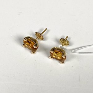 Par de Caravanas de Oro con Piedras Topacio - imagen 4