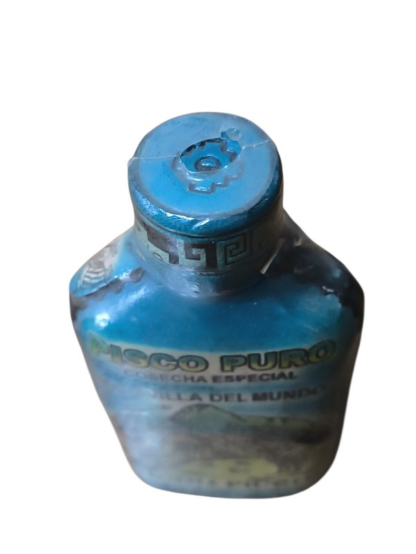 Pisco Peruano Edición Especial Machu Picchu - Botella Sellada Años 80 - imagen 3