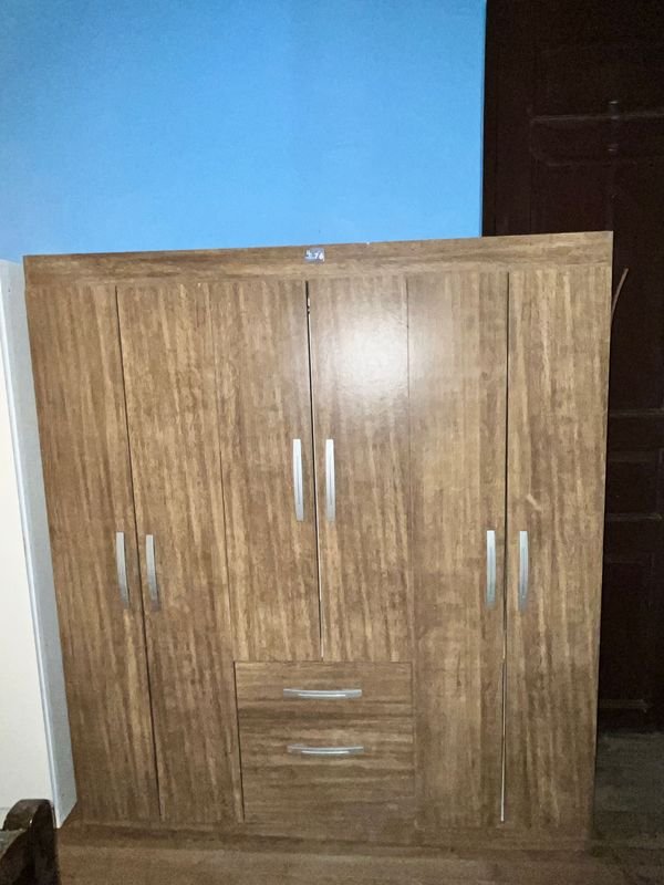 Ropero Marrón de MDF con 6 Puertas y 2 Cajones