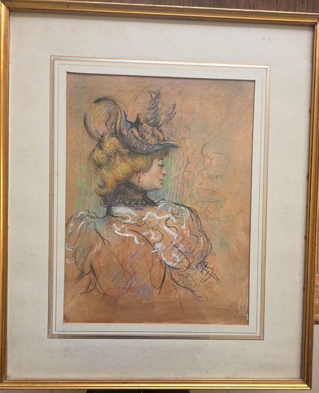 Cuadro Retrato Femenino de Guillermo Fernández (35 x 25 cm)