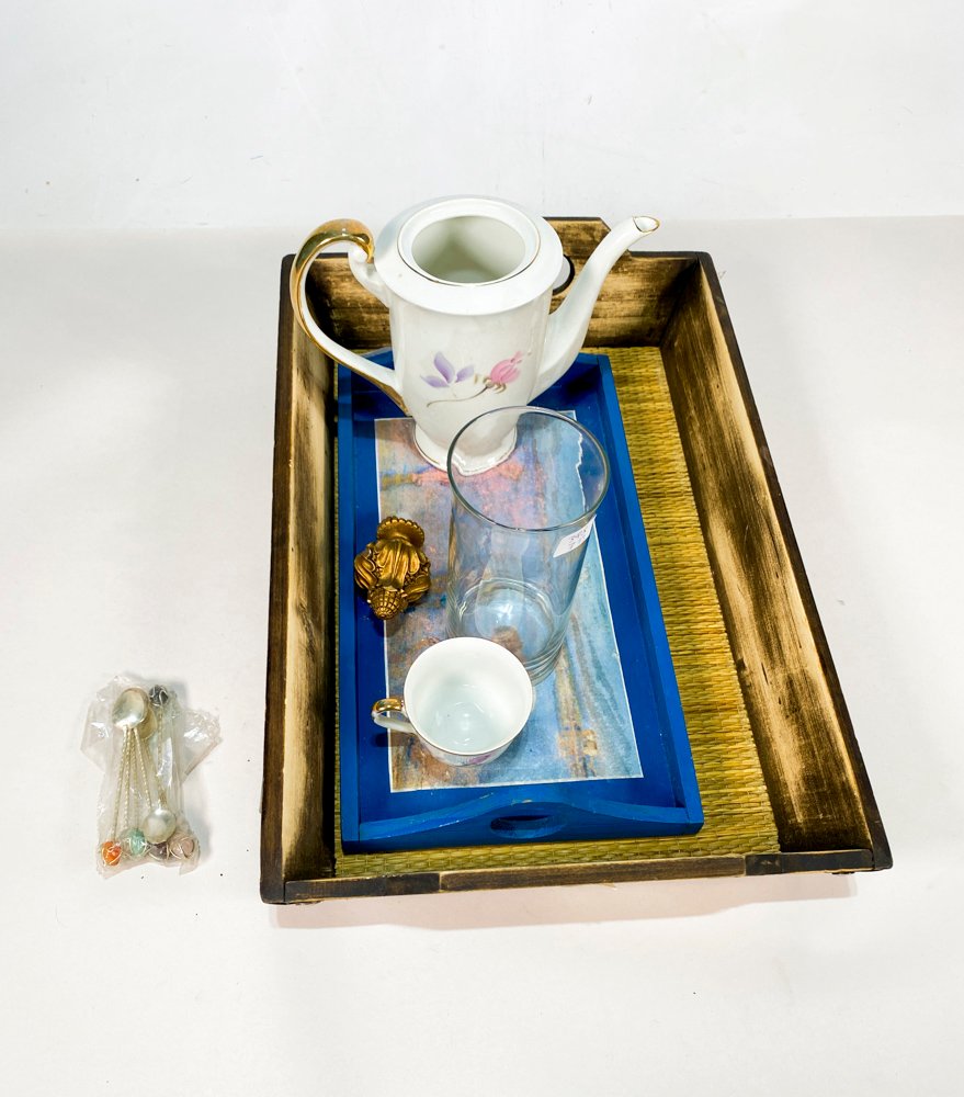 Set de té y cucharas de plata - imagen 1