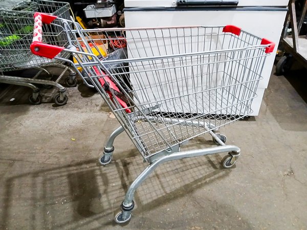 Carro de supermercado rojo para venta - imagen 1