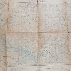 Antiguo Plano Geográfico de Los Cerrillos, Uruguay - Instituto Geográfico 1949 - imagen 2