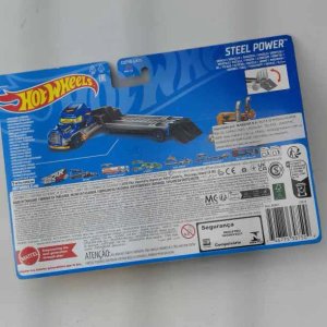Hot Wheels Super Rigs "Steel Power" Camión y Acoplado - imagen 3
