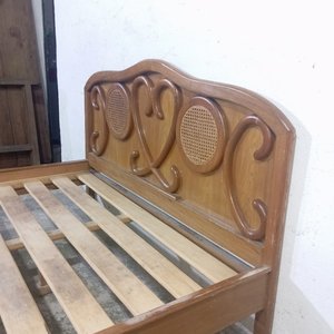 Cama de 2 Plazas con Respaldo Estilizado en Petiribí y Esterillas - imagen 4