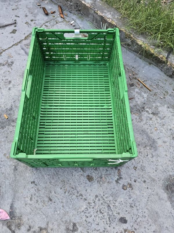 Lote de 10 Cajones Plásticos Plegables Verdes