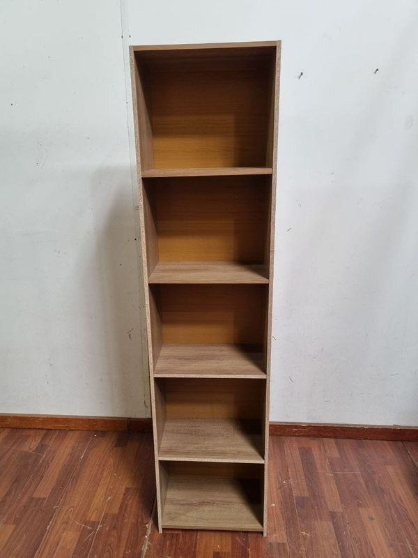 Estantería Abierta Moderna Tono Madera 42x25x170 cm