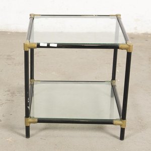 Mesa Auxiliar Moderna con Estructura Metálica y Vidrio - imagen 1