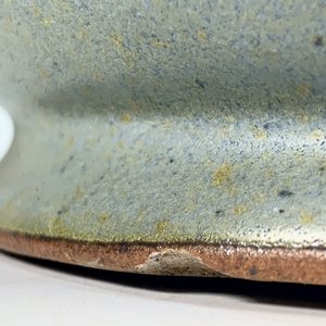 Jarra de Cerámica Gris con Tapa, Asa y Platillo de Madera - imagen 3