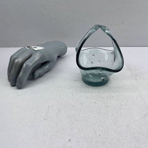 Centro de Mesa de Vidrio Azulado Estilo Murano - imagen 4