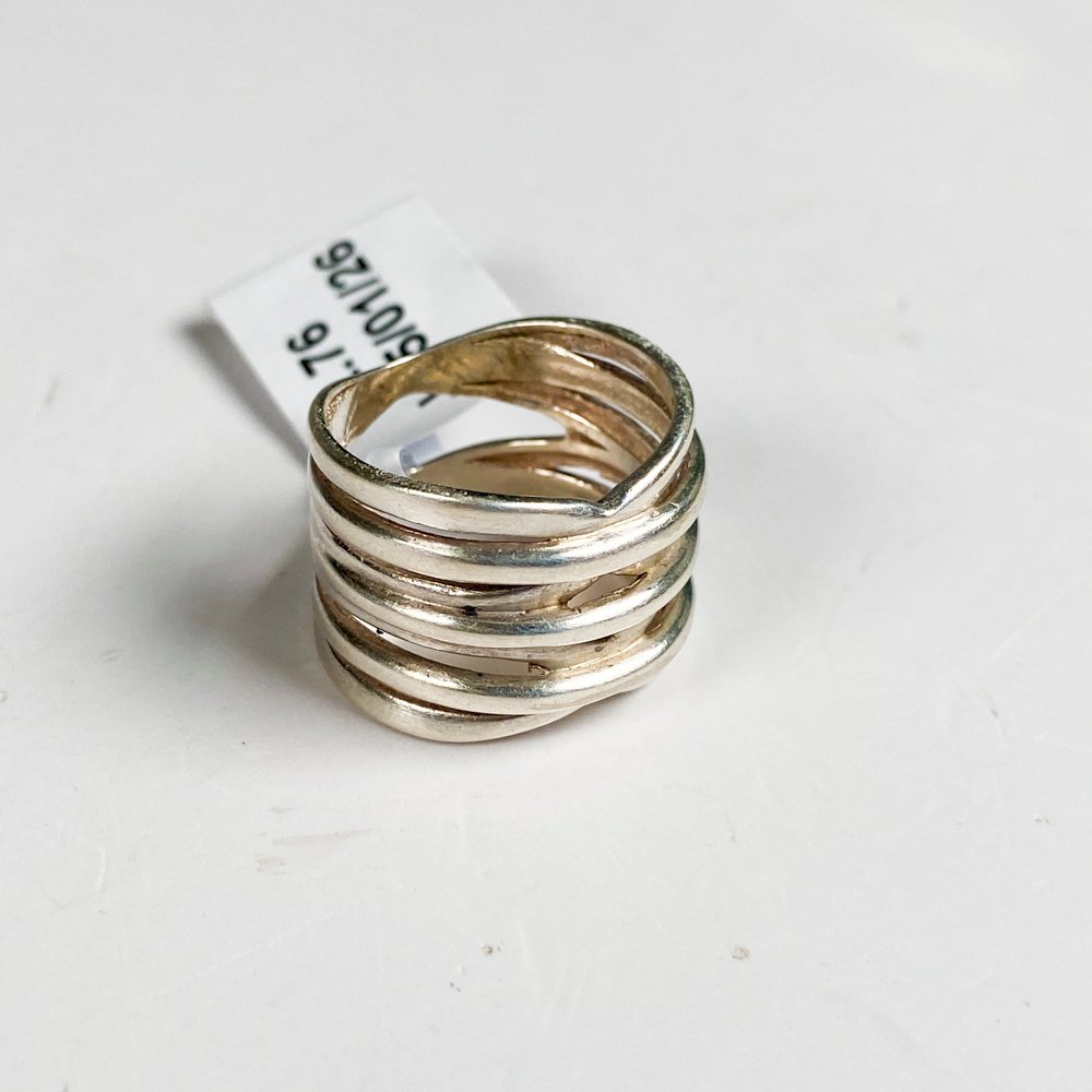 Anillo de plata doble calado, medida 17 mm - imagen 2