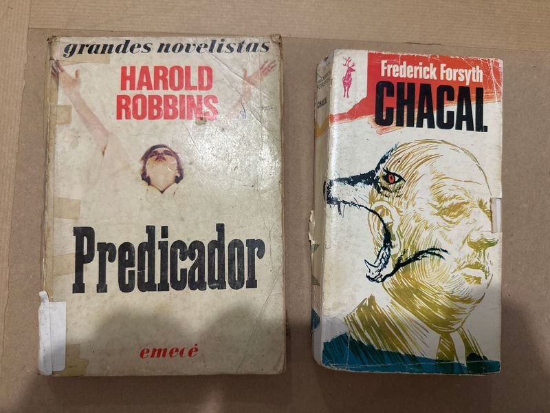 Libros: Predicador de Harold Robbins y Chacal de Frederick Forsyth