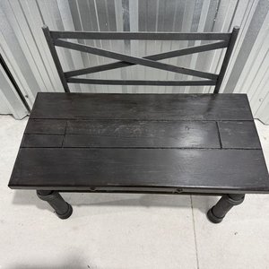 Juego de Jardín Metálico y Madera Oscura - imagen 11