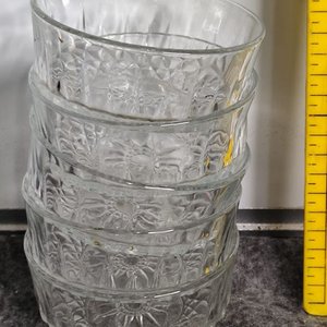 Lote de 5 Potes de Cristal Labrado Francés Arcoroc - imagen 1
