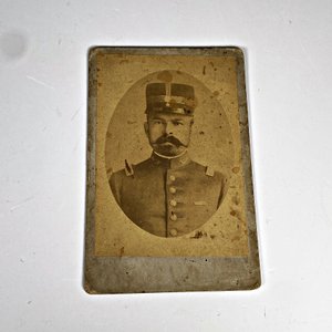 Fotografía Antigua Militar con Firma Diego Lamas - imagen 2